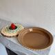 Kiwi slip ceramic pie dish
