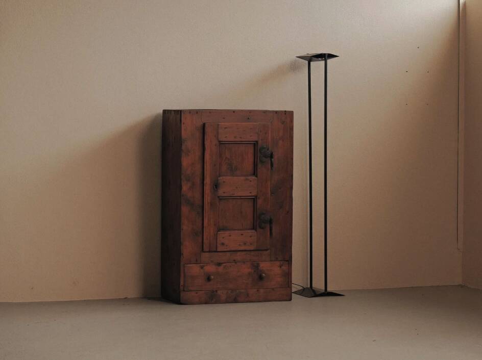 Mountain furniture in pine and larch, Folk art, Savoie, 19th century