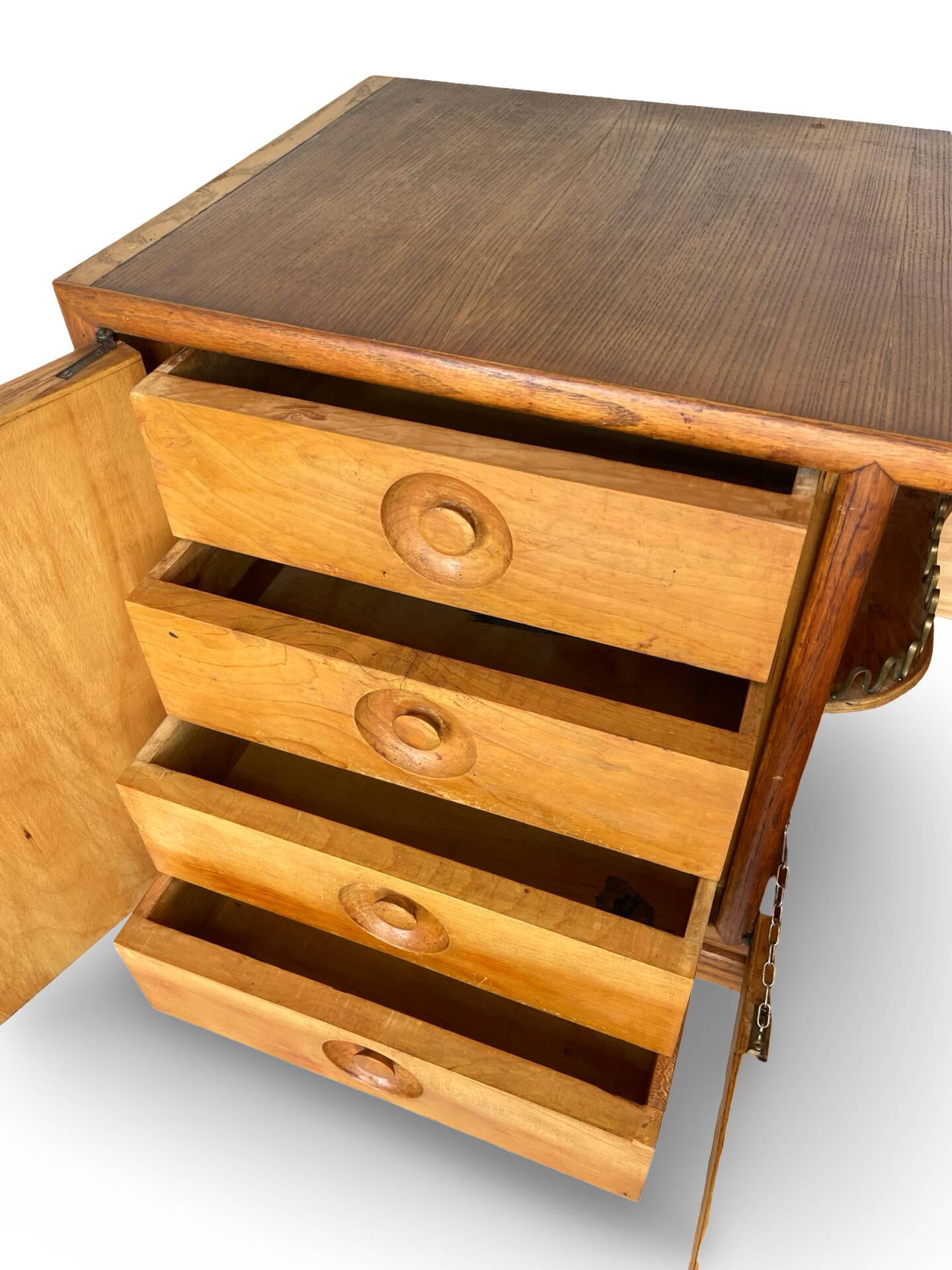 Italian Mid-Century cherrywood veneered and solid wood sideboard.