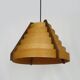 Scandinavian pendant light by Linus Bopp Limbach in pine slats. 1960s