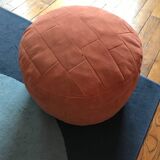 Alcantara patwork pouf
