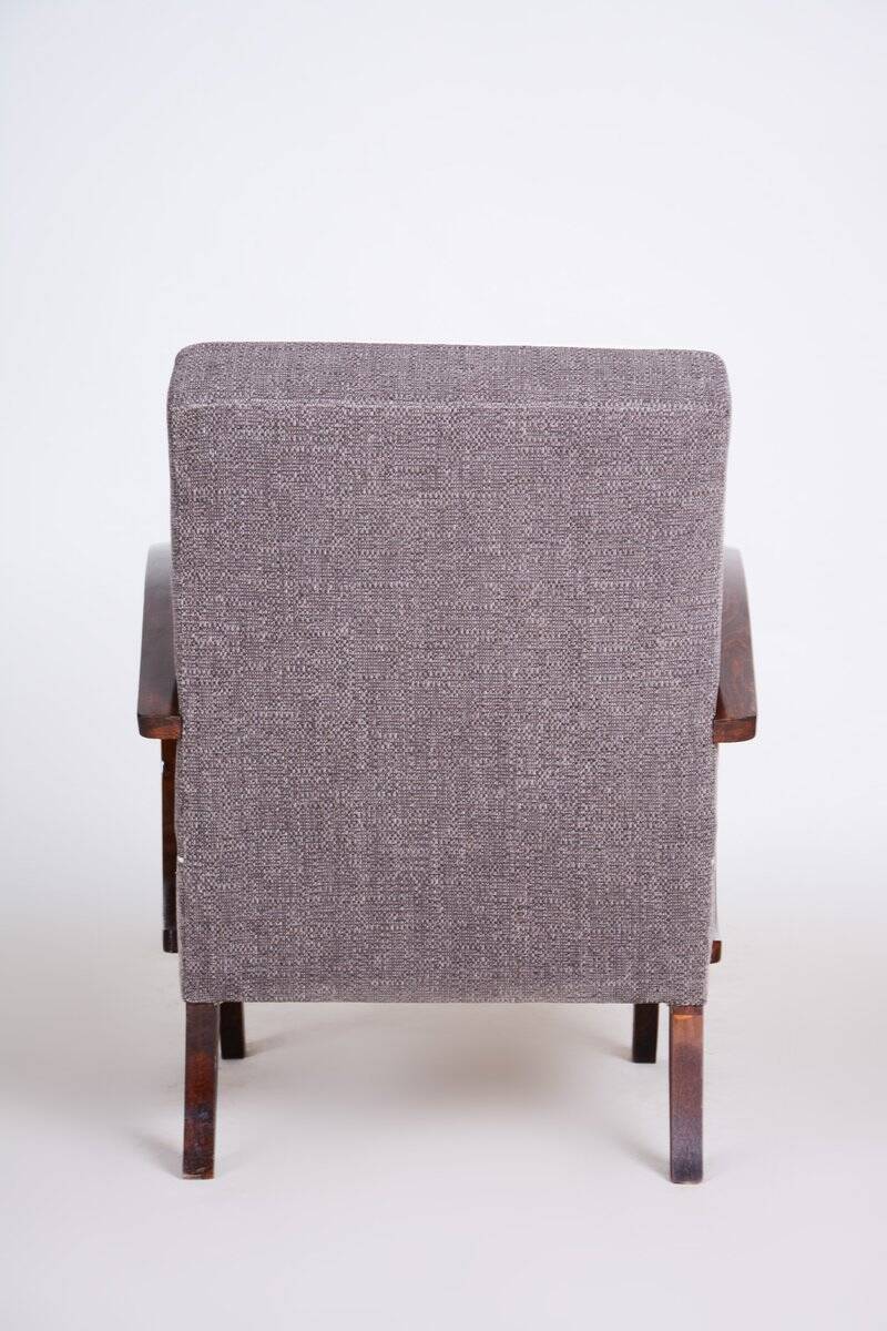 Czech Art Deco Beech Armchair attributed to J. Halabala for Up Zavody, 1930s