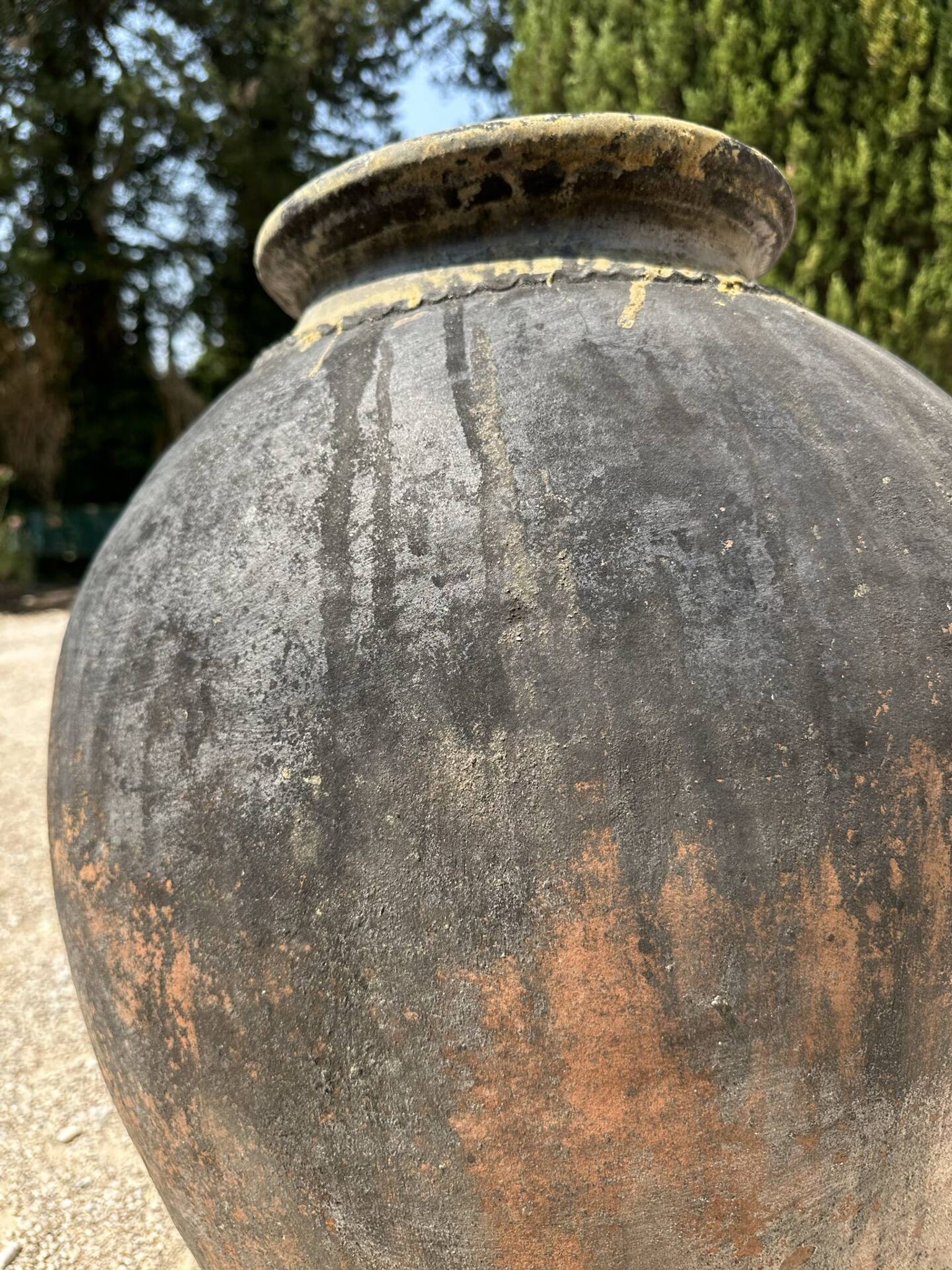 18th-century ancient terracotta wine jar