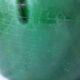 Green ceramic cache-pot
