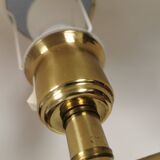 Danish Brass wall lamp with a ‘swivel’ effect.