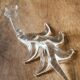 5 crystal knife rests with vases