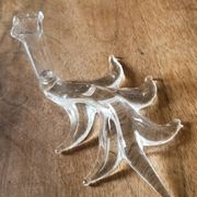 5 crystal knife rests with vases