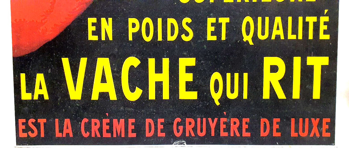 ancienne affiche 46x66 cartonné publicitaire vache qui rit benjamin rabier édition clouet