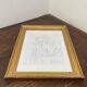 Lithographie, profil, Jean Cocteau
