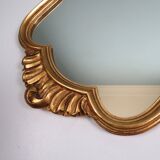 Vintage Hollywood Regency gold mirror, mid-century style, Belgium 1s.