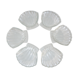 Service 6 vintage ramekins in the shape of scallops