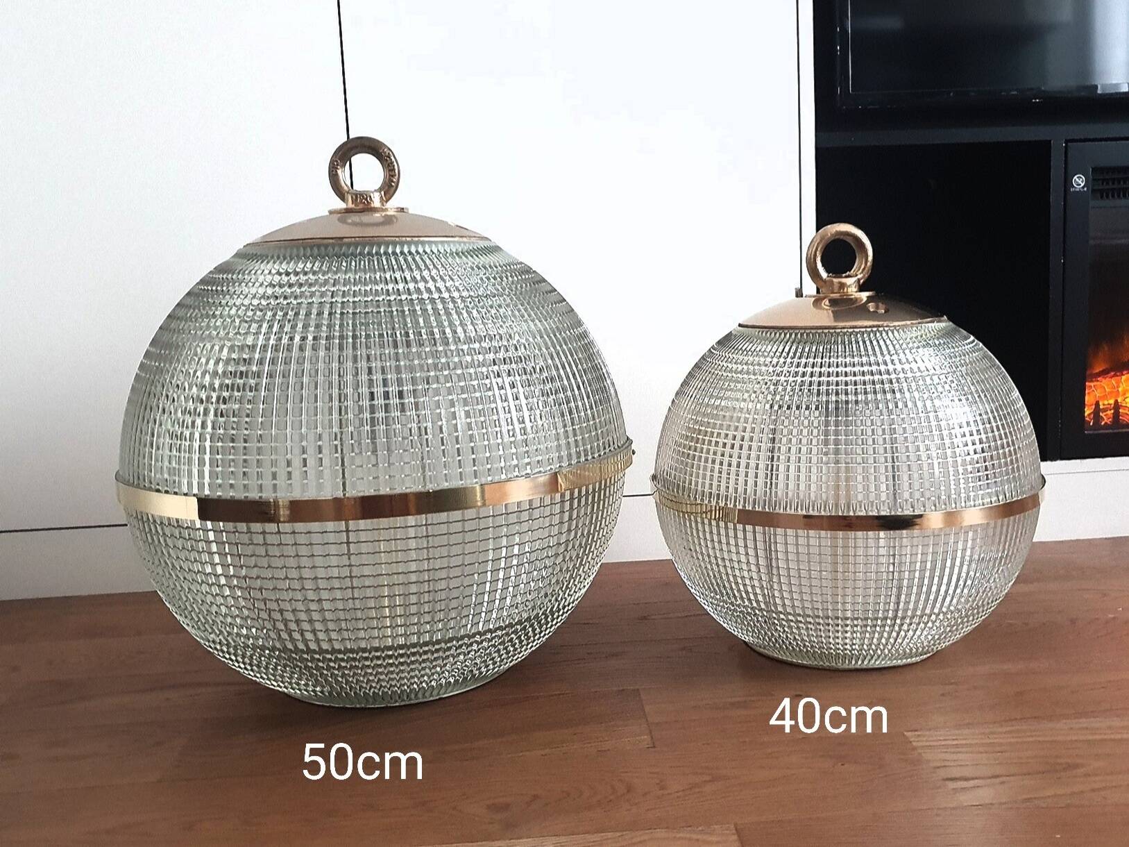 Holophane brass globe