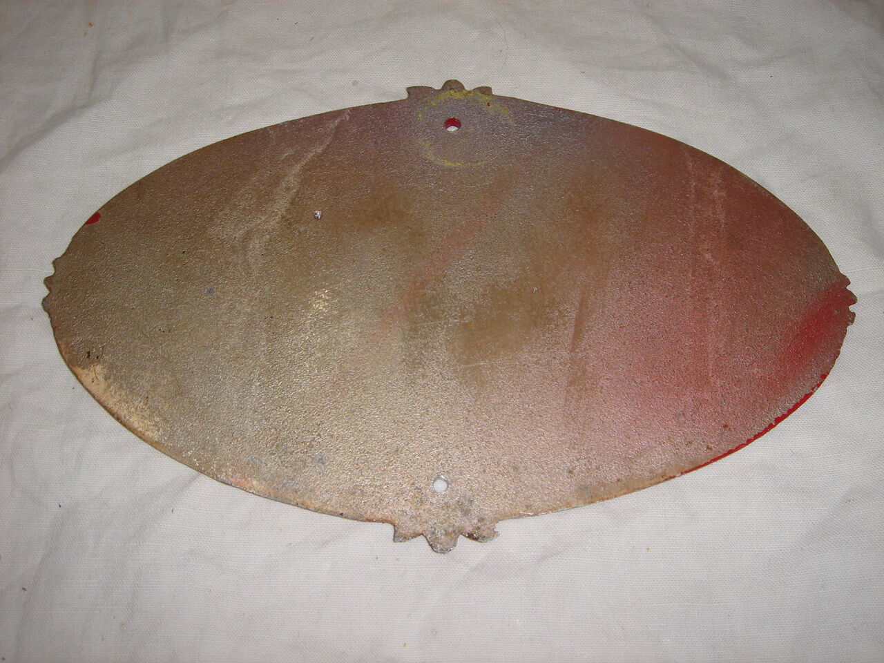 Enamel plate Cattle Chateau Gontier 1980