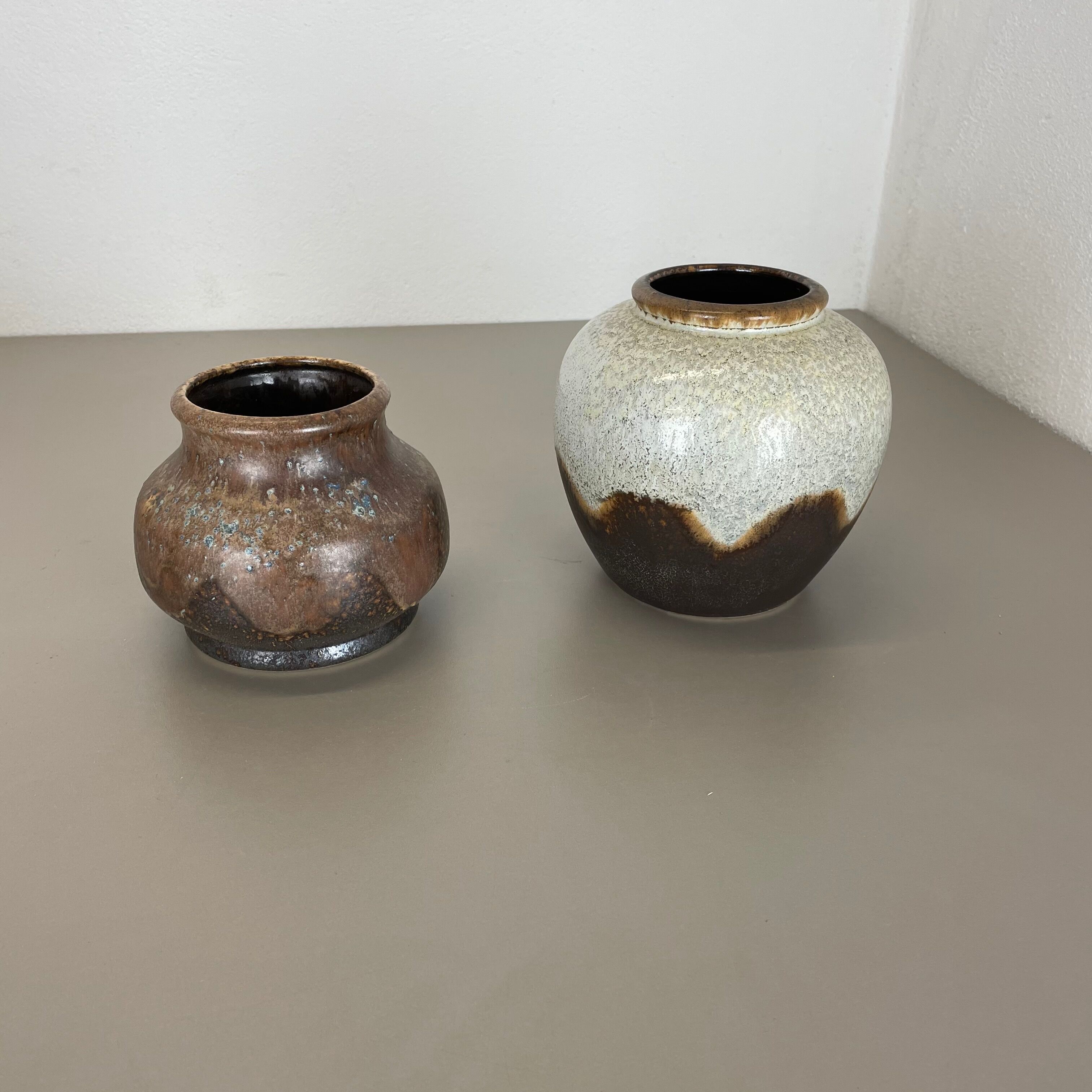 Set of 2 ceramic oottery "Lava" Vases by Dümler and Breiden, Germany, 1960s