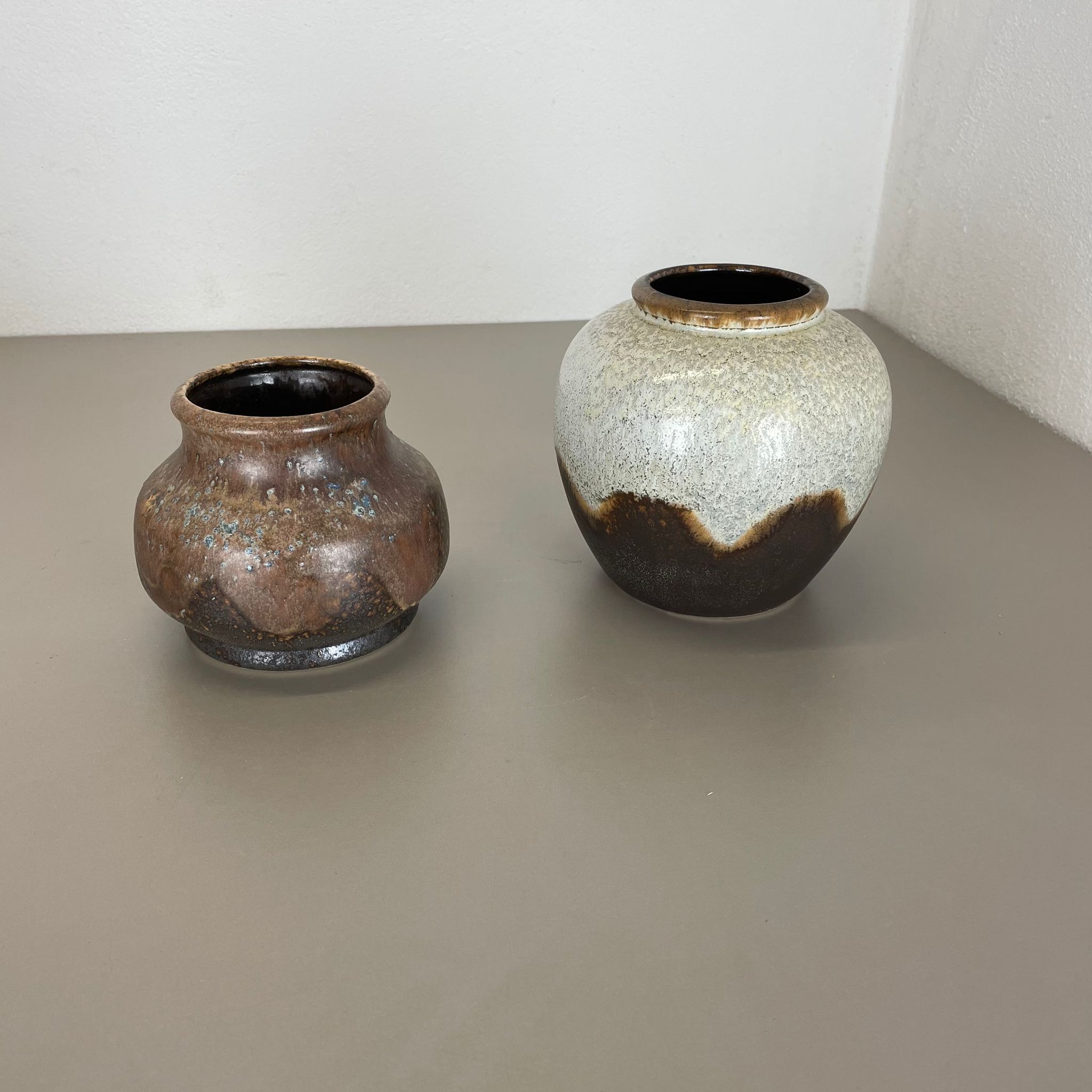 Set of 2 ceramic oottery "Lava" Vases by Dümler and Breiden, Germany, 1960s