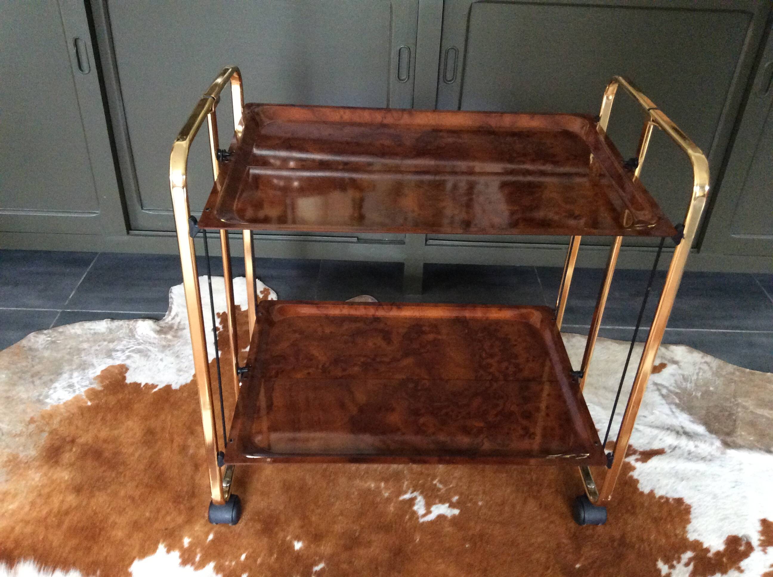 Folding rolling trolley