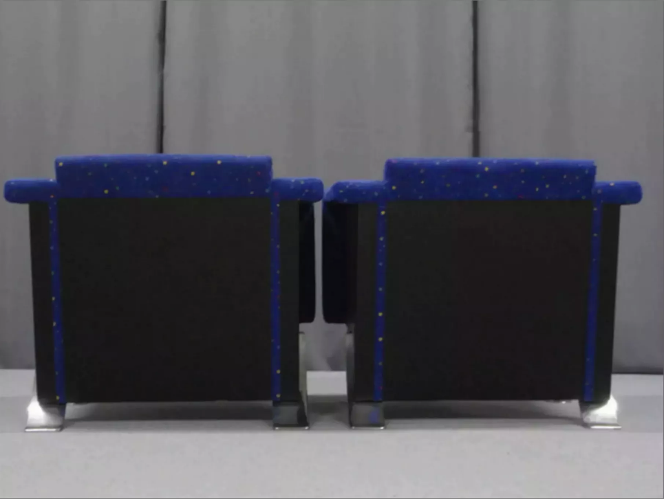 Pair of velvet armchairs, 1970