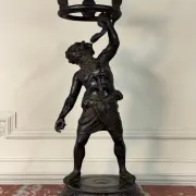 Drunken Silenus, black patinated bronze after the Antique circa 1880