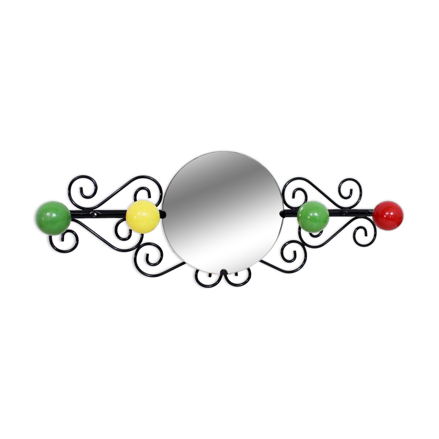 Boules wall mirror coat rack