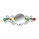Boules wall mirror coat rack
