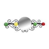 Boules wall mirror coat rack