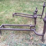 Pair of cast-iron andirons