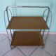 Dessert, extra furniture, folding, on wheels, formica, chrome metal, 60s