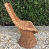 Wicker armchair from the 70s
