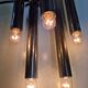 3 large 1960s wall lights in nickel-plated brass