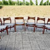 Set of 5 teak chairs by eric buch 1960