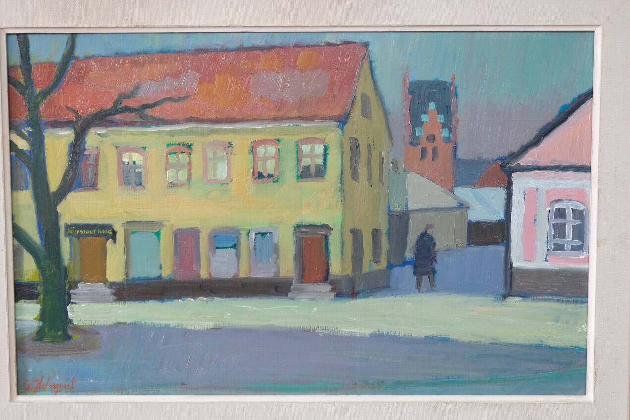 Sigvard Holmqvist, Swedish Modern Oil Painting, 1960s, Framed