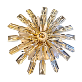 Wall sconce Venini crystal sun with golden structure