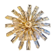 Wall sconce Venini crystal sun with golden structure
