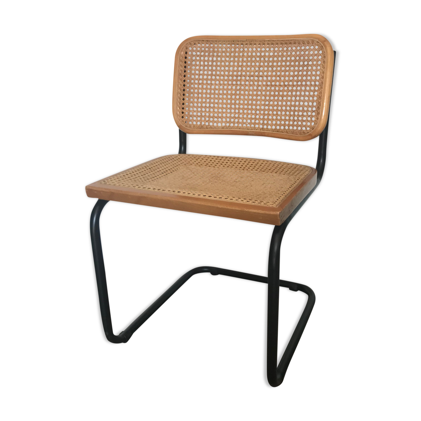 Chaise Breuer B32 noire hêtre
