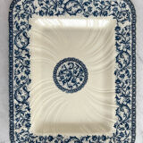 Très grand plat de présentation gien 1937 guirlandes