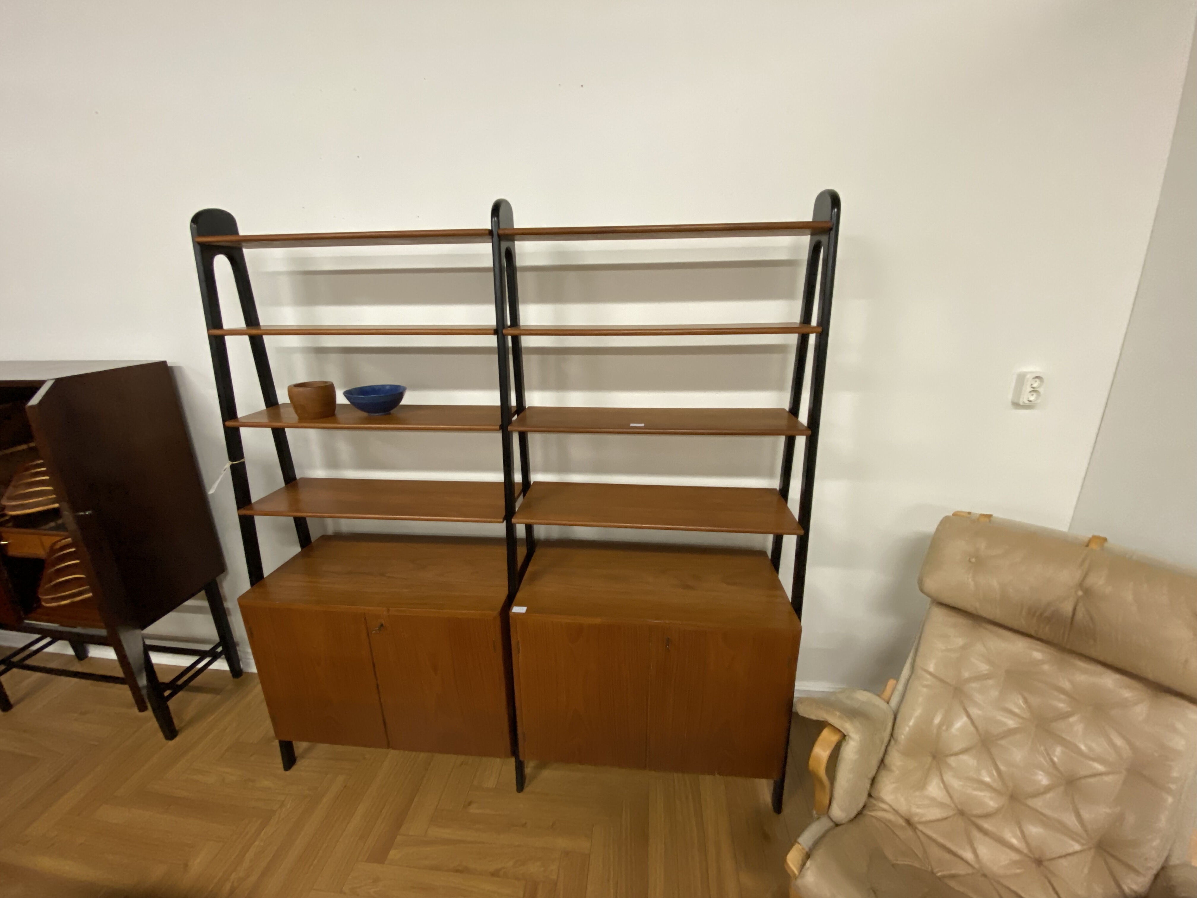 Teak "double" library, Sweden, 1950