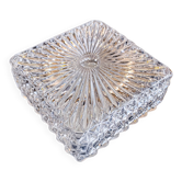 Vintage square ceiling light or wall lamp molded glass art deco style
