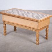 Oak Hall Piece with Tiles by Henning Kjærnulf, Denmark, 1960s