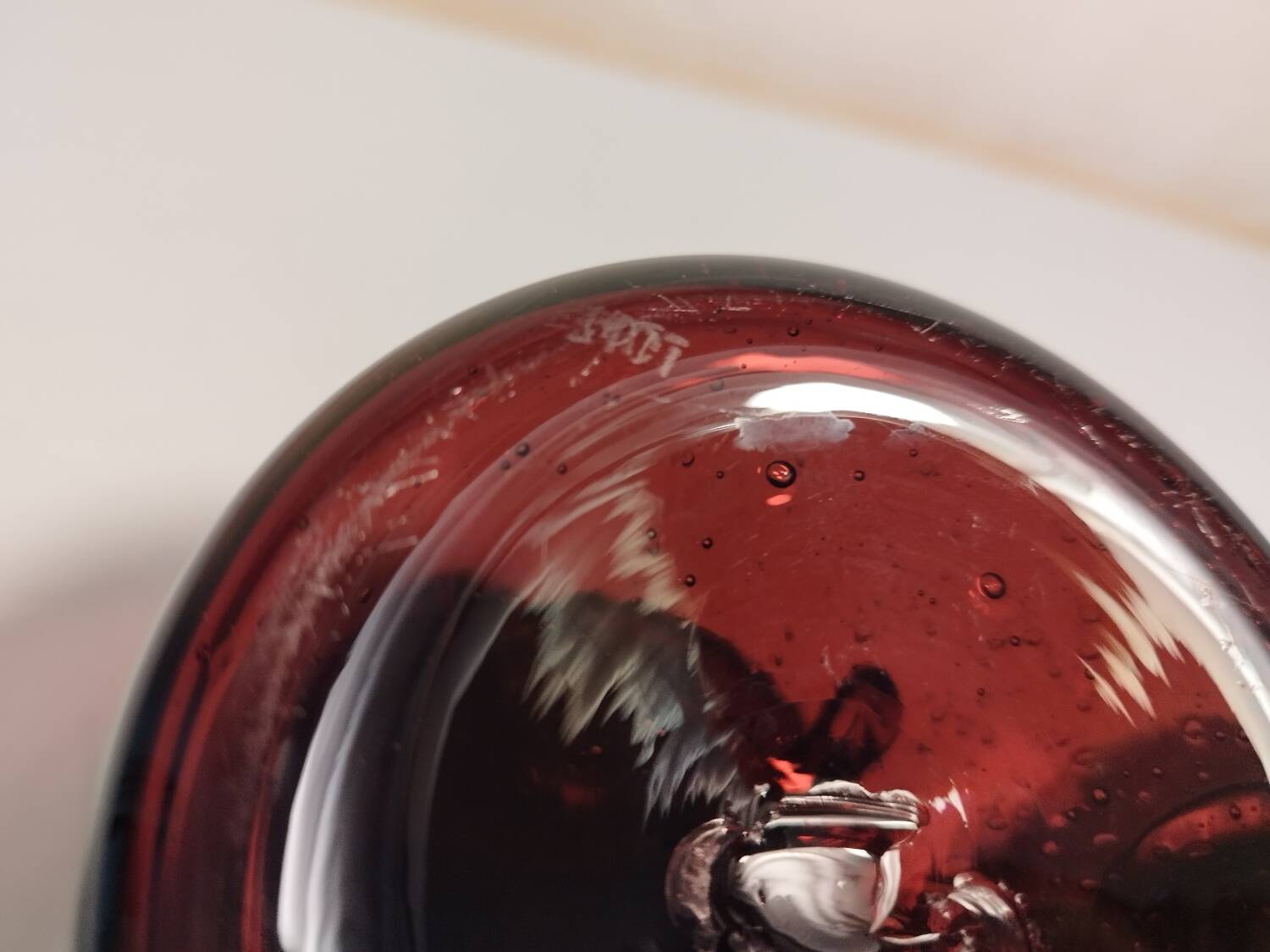 Biot bubbled glass candle holder