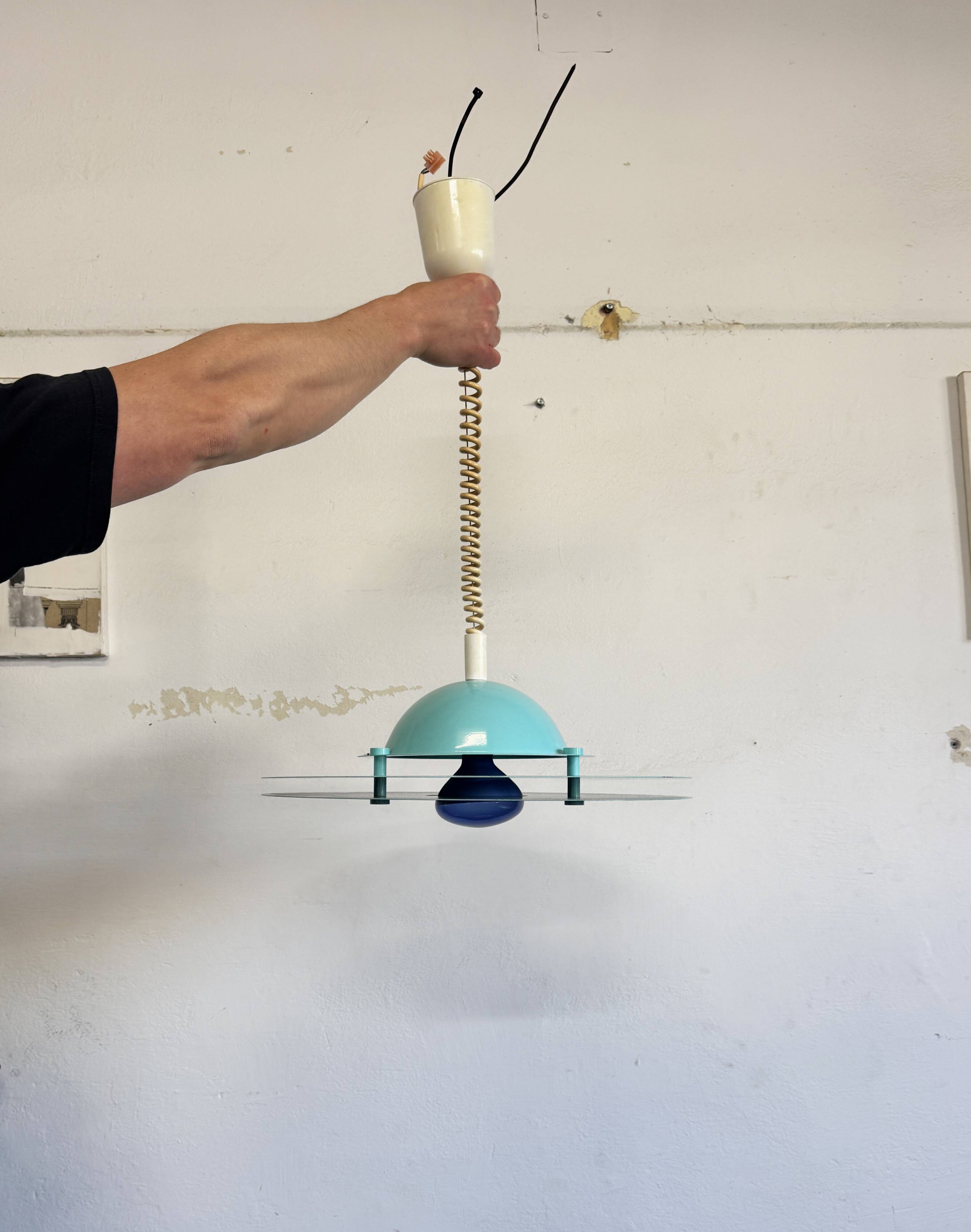 Adjustable UFO Pendant Lamp, 1980s, Vintage