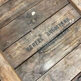 Vintage industrial wooden chest