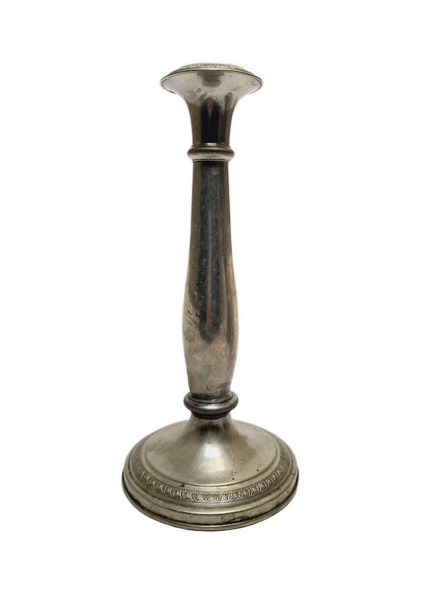 Eclectic gilloched candlestick, 1900s