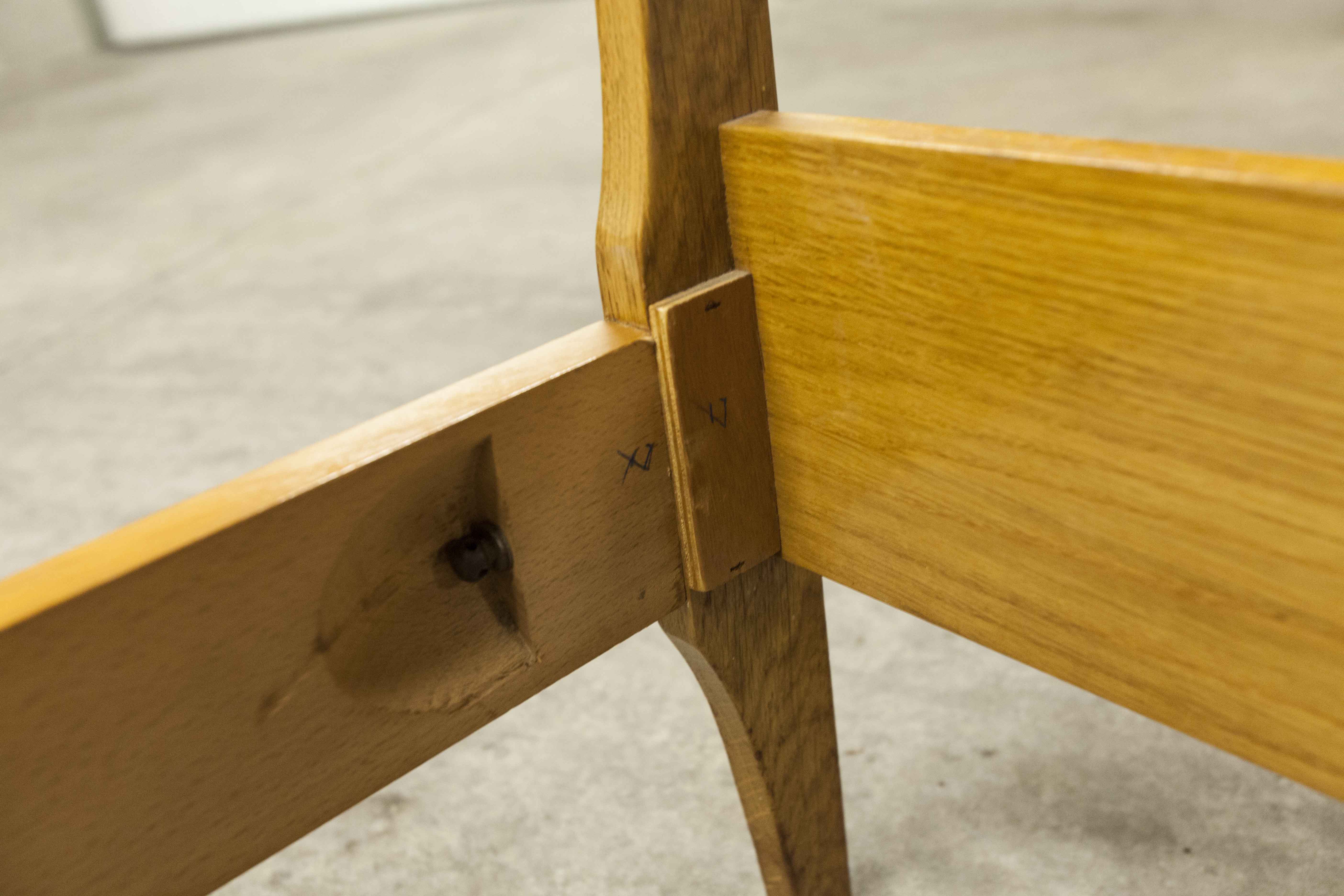 Pair of 1960 Scandinavian twin beds in solid beech