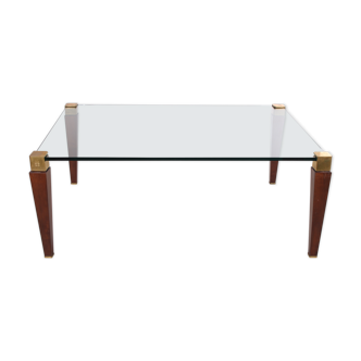 Coffee table with copper original legs by Peter Ghyczy 1970s Model T 56