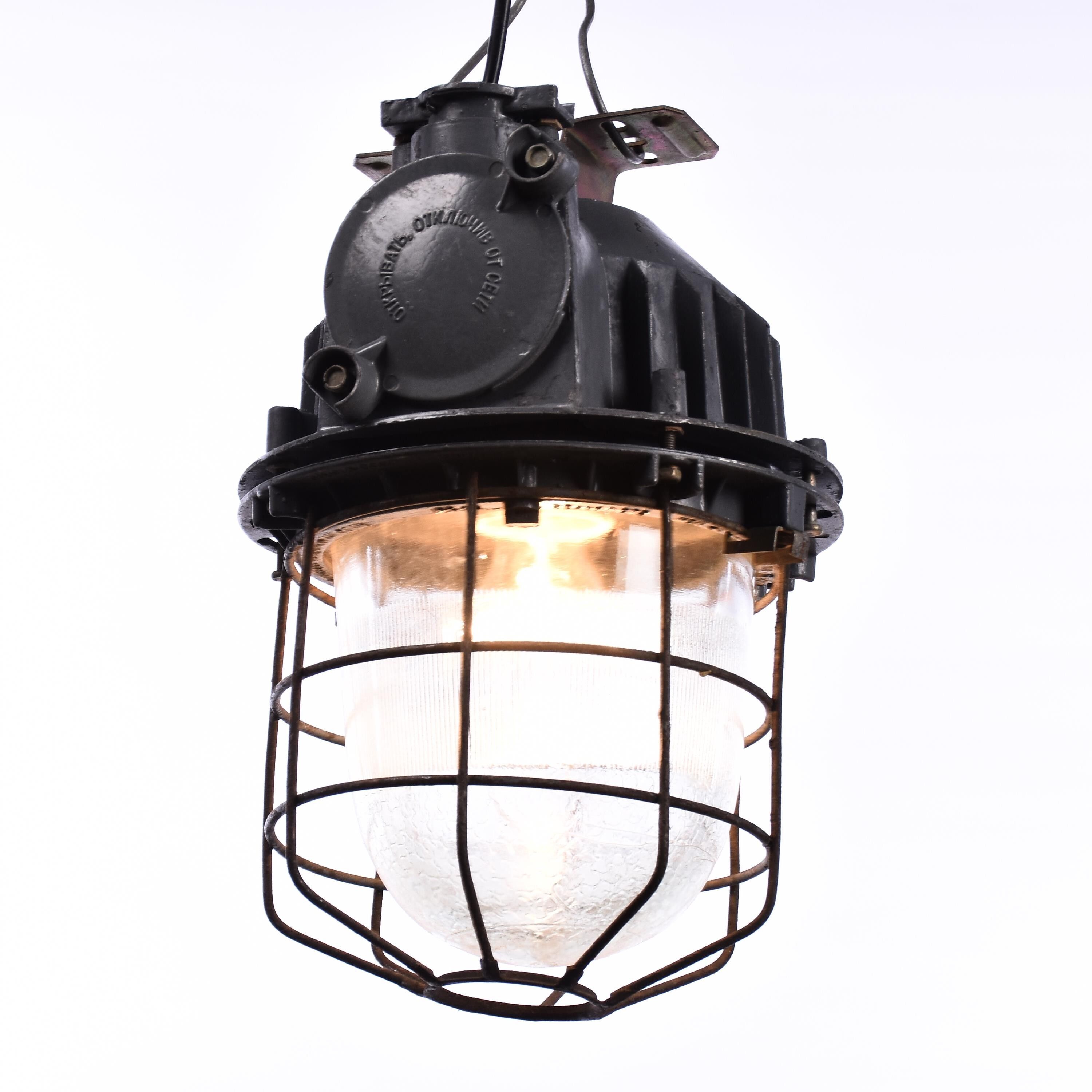 Industrial cage lamp