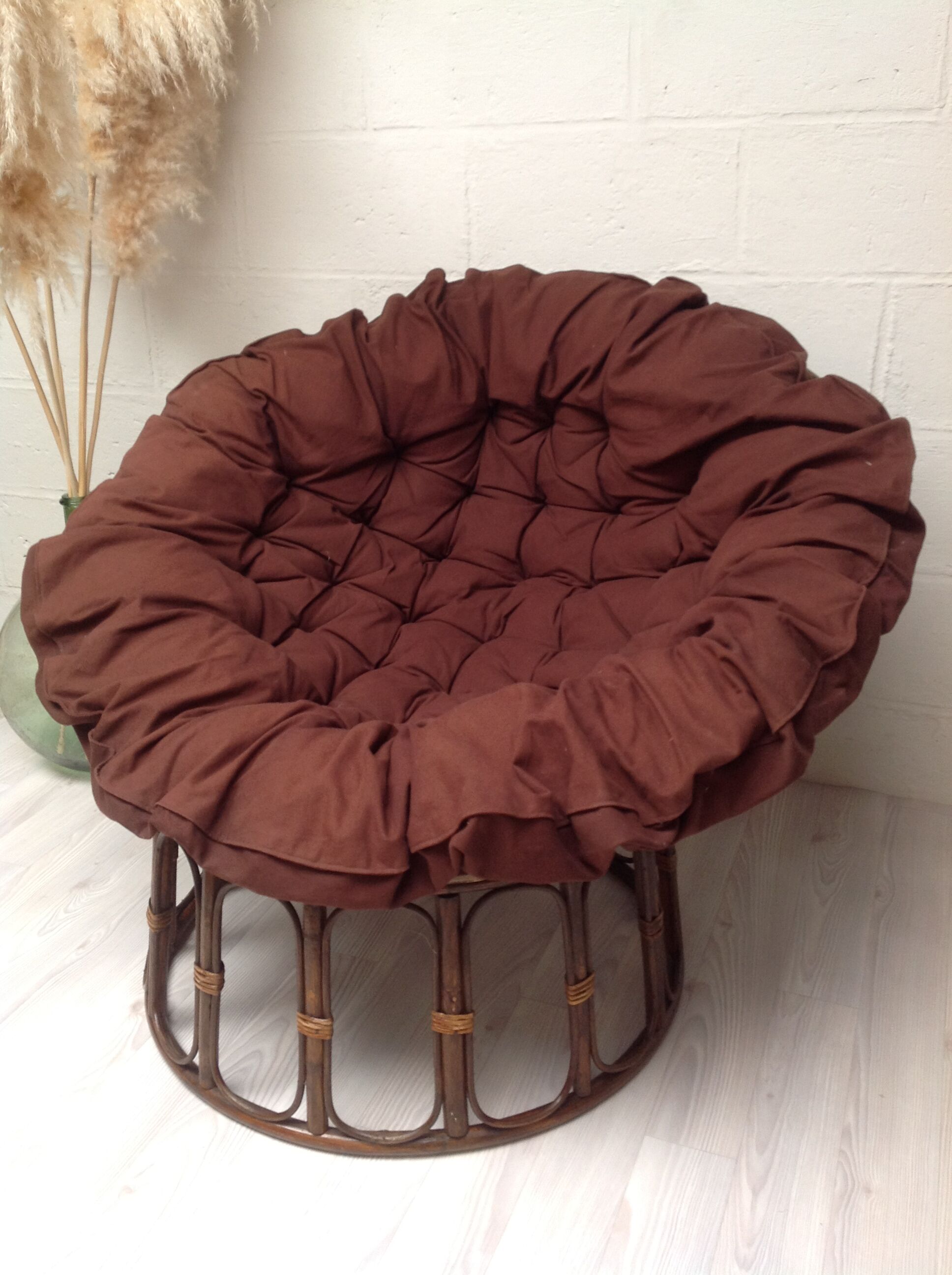 Fauteuil bambou et rotin année 70