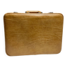 Brown leather suitcase year 70