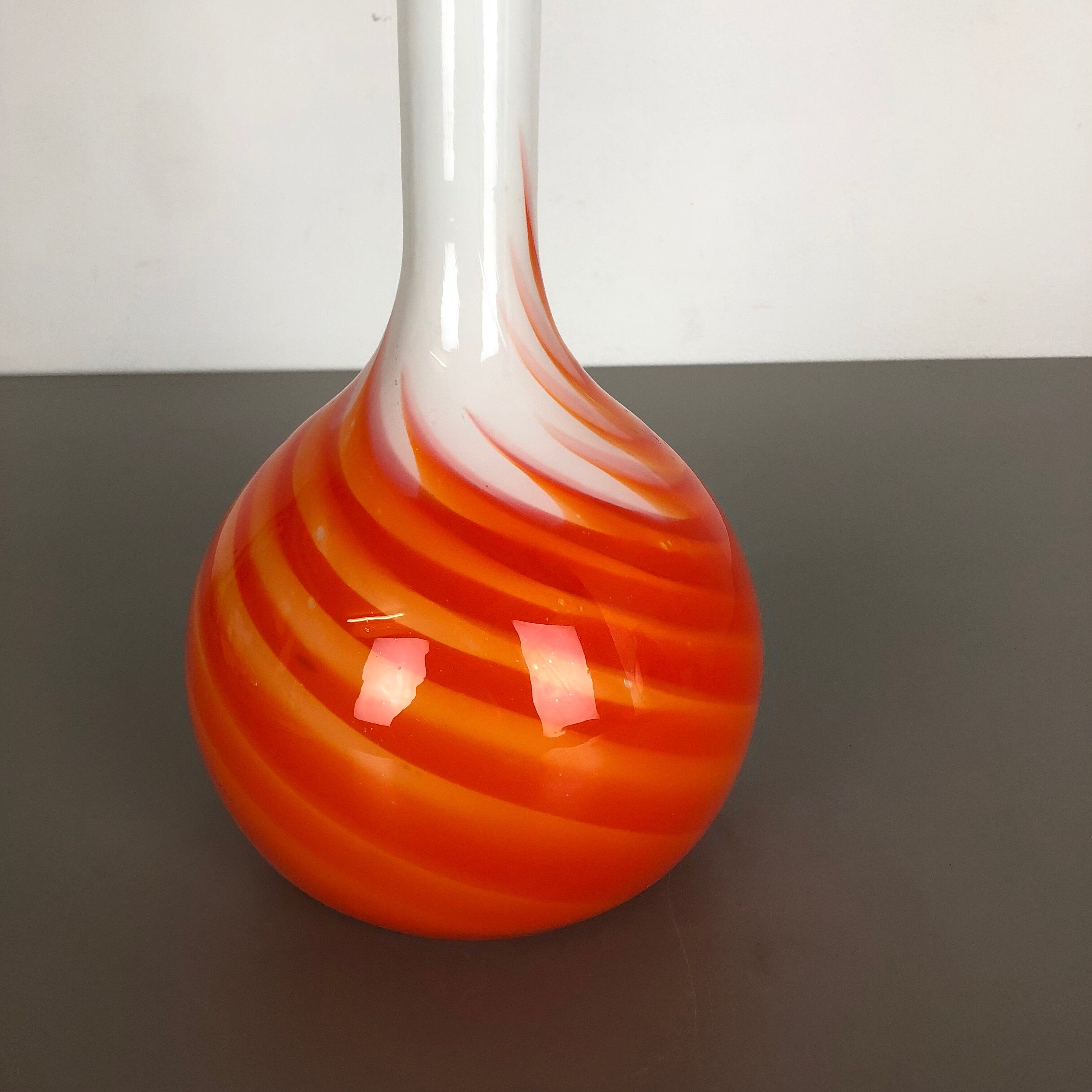 Pop Art "Flame" opaline Florence vase, 1970s, Italy