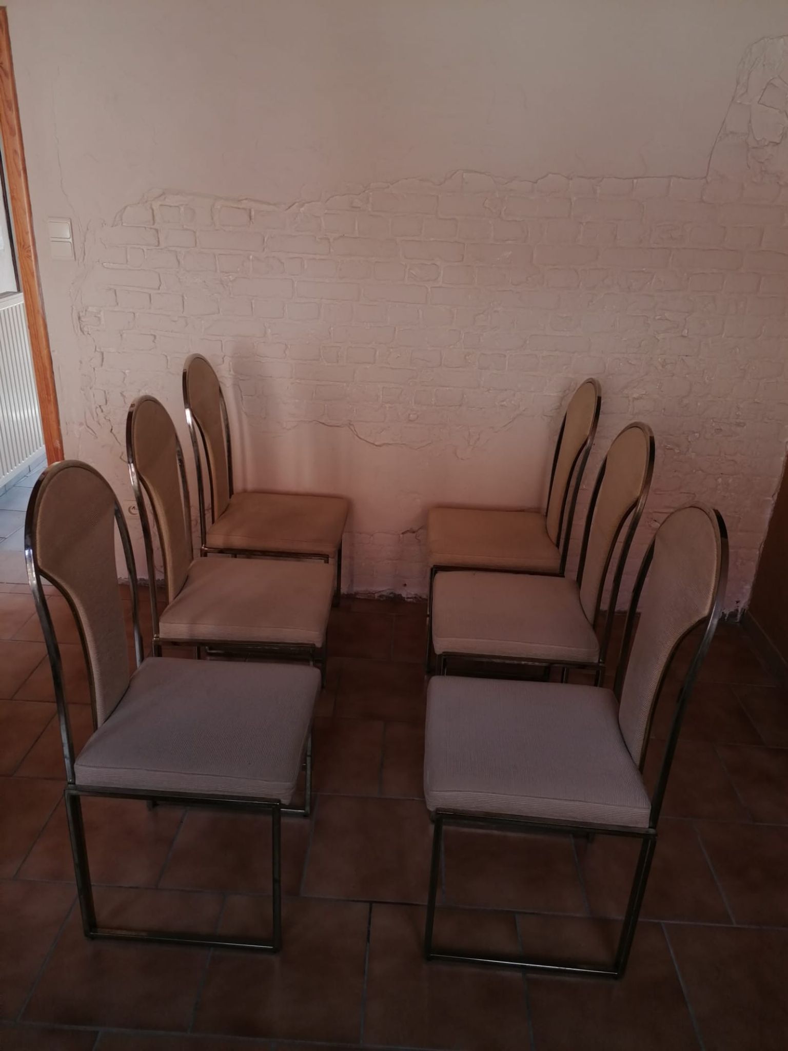 Belgo chrome vintage laitone lounge chairs, 1970s