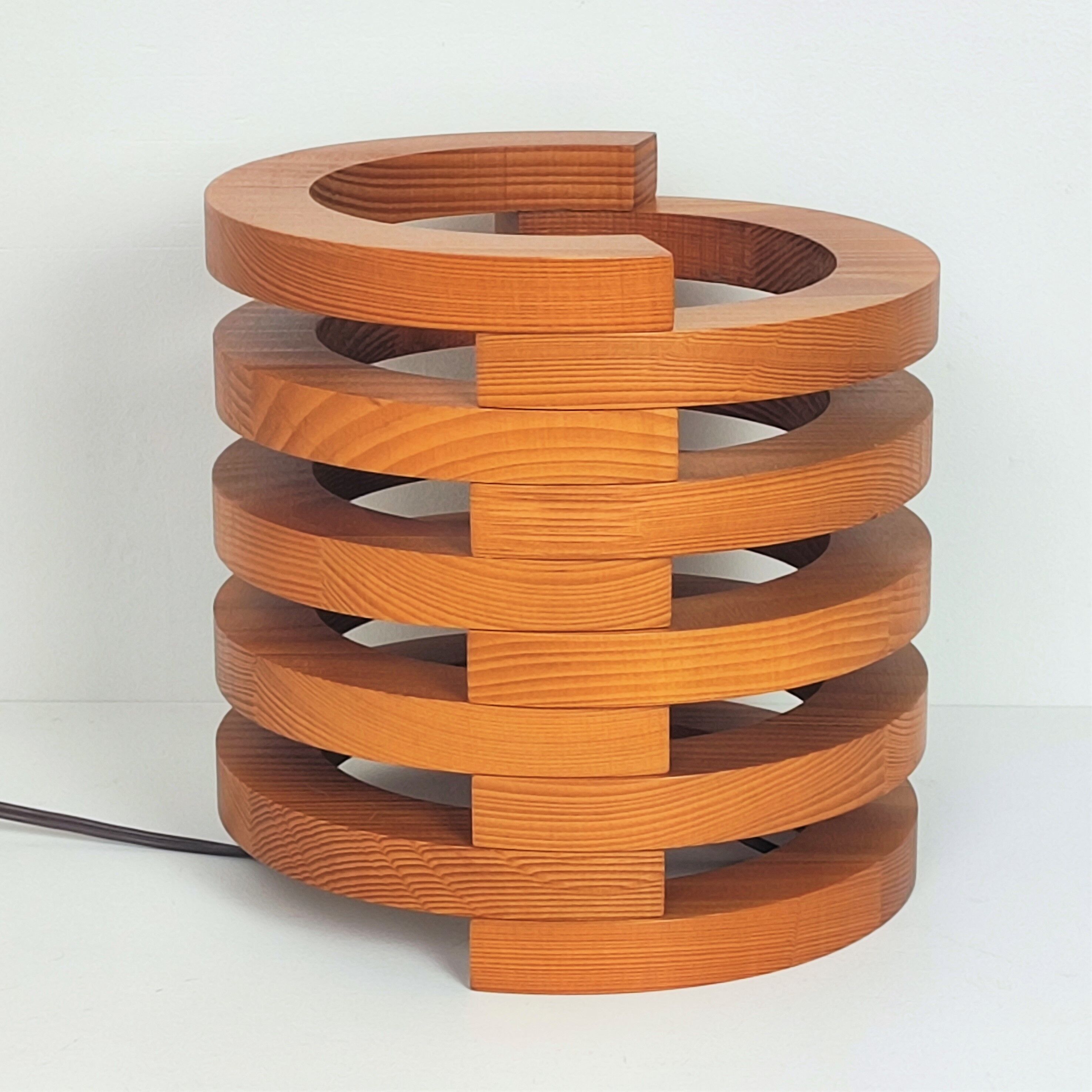 Scandinavian pine lamp
